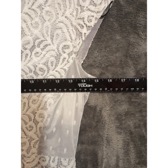 Reiss Edina Gray & White Lace Overlay Shift Dress Sz 2 Simply Classy - Picture 3 of 9